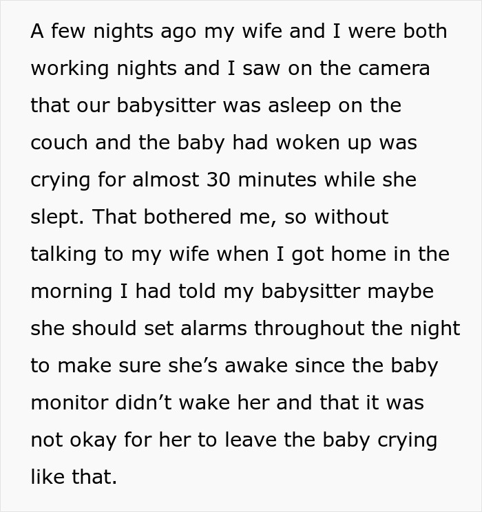 “You Get What You Pay For”: Dad Dragged For Expecting A 16 Y.O. Babysitter To Be Awake All Night “You Get What You Pay For”: Dad Dragged For Expecting A 16 Y.O. Babysitter To Be Awake All Night