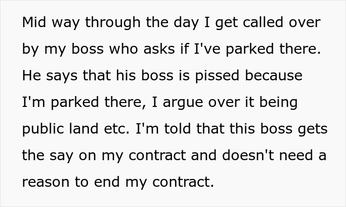 Employee Is Threatened With Termination For Parking In Public Space, Ensures Boss Can’t Park Either