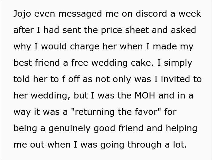 Woman Isn’t Invited To A Wedding Because She’s A “Sinner”, Gets Asked To Bake A Cake For It Woman Isn’t Invited To A Wedding Because She’s A “Sinner”, Gets Asked To Bake A Cake For It