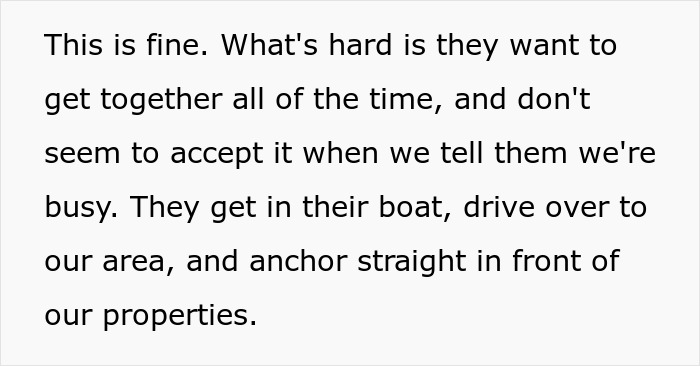 Lake Neighbors Keep Showing Up Uninvited, Woman Finally Loses It, Gets Called Rude Lake Neighbors Keep Showing Up Uninvited, Woman Finally Loses It, Gets Called Rude