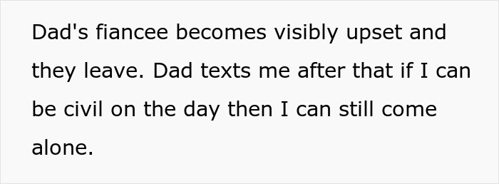 Man Upset Daughter Says She’ll Skip His 5th Wedding And Will Catch The Next As Her BF Isn’t Invited Man Upset Daughter Says She’ll Skip His 5th Wedding And Will Catch The Next As Her BF Isn’t Invited