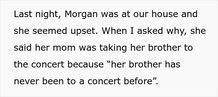 Girl With Several Siblings Is Upset After Mom Says Her Birthday Concert Tickets Will Go To Her Bro Girl With Several Siblings Is Upset After Mom Says Her Birthday Concert Tickets Will Go To Her Bro