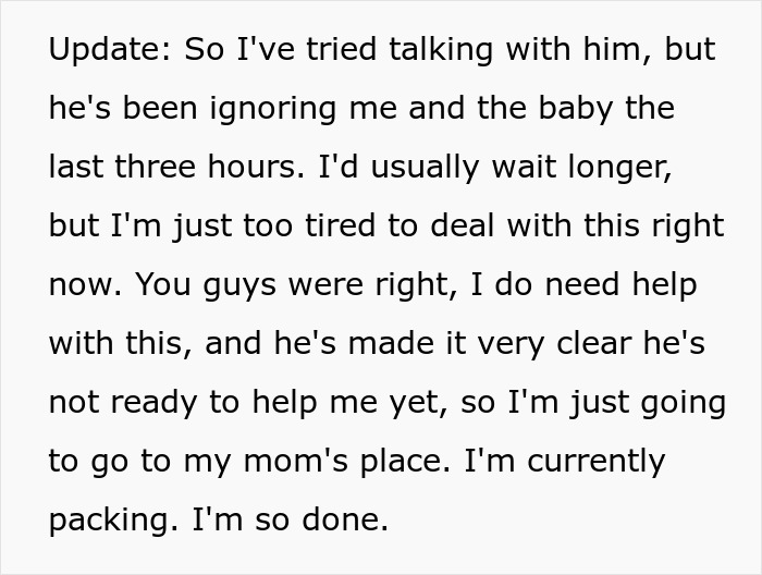 Instead Of Helping Wife, Guy Relaxes During 6-Week Paternity Leave, Gets Mad When Wife Blacks Out Instead Of Helping Wife, Guy Relaxes During 6-Week Paternity Leave, Gets Mad When Wife Blacks Out