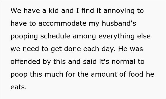 Woman Has To Constantly Accommodate For Husband’s Pooping Schedule, Forces Him To See A Doctor