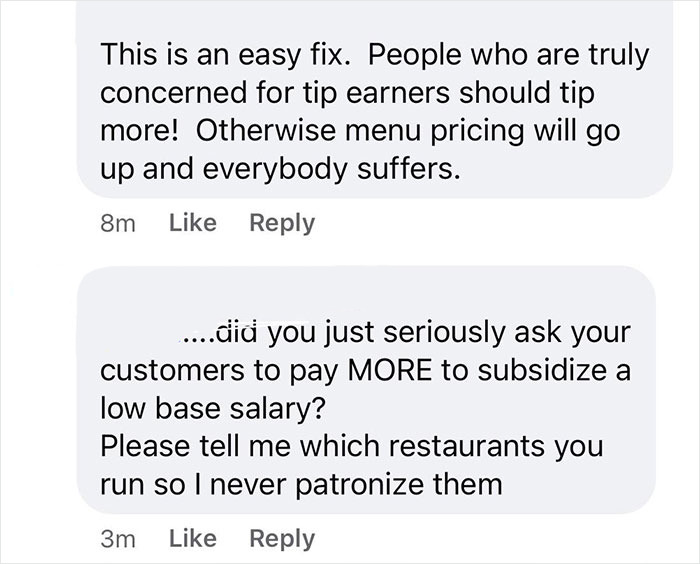 The Audacity Of This Restaurant Owner. He's Asking Customers To Increase Tipping So That His Staff Could Be Paid More