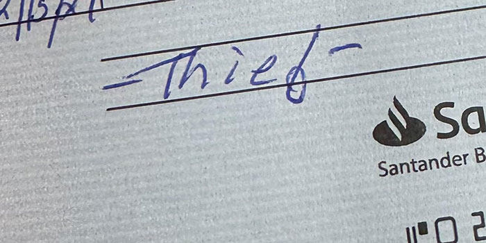 Boss Wrote "Thief" On My Check