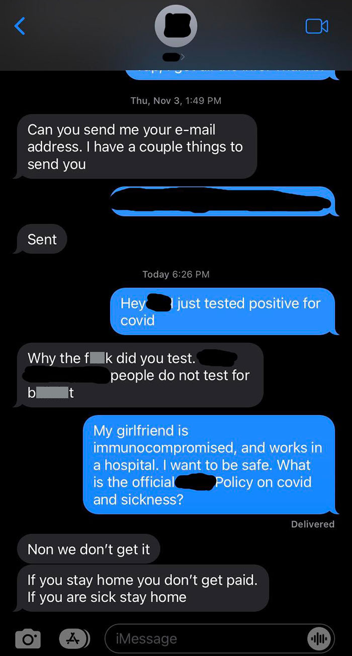 I've Texted My Boss After I Tested Positive For COVID. Is There Anything I Can Do About This?