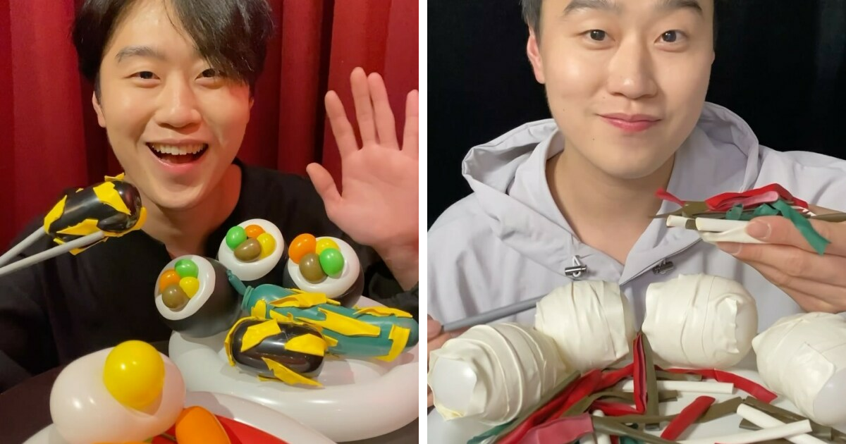 Jiwon Lee Transforms Balloon Art With His Delicious-Looking Culinary Creations (43 Pics) - Vimarsana News