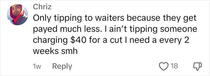 Barber Says He Expects A 40% Tip, People Find It Outrageous