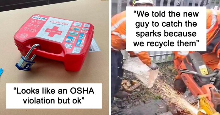 “Looks Like An OSHA Violation But OK”: 77 Examples Of Ridiculous Work Safety (Best Of All Time)