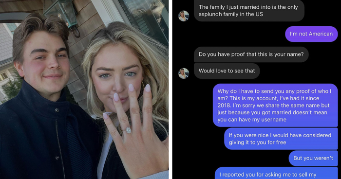“That’s My Name, Too”: Billionaire’s Wife “Bullies” Woman Who Wouldn’t Sell Her Instagram Handle