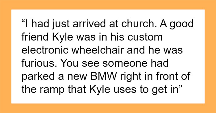 “How Inconvenient”: Jerk Blocks Church Handicap Ramp With BMW, Gets Just Revenge