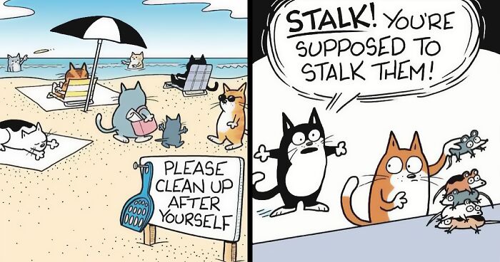 40 Relatable Comics If You’ve Ever Had A Cat, Created By Mark Parisi