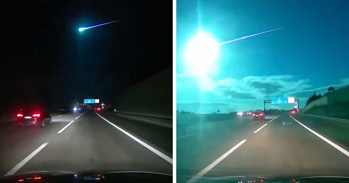 Unexpected Flash Of Blue Fire Over The Night Skies In Portugal And Spain Left People Speechless