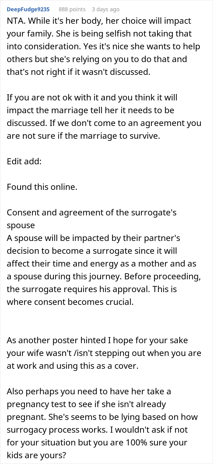 Man Doesn’t Want To Take Care Of Wife While She’s Pregnant With A Surrogate Baby She Applied For Man Doesn’t Want To Take Care Of Wife While She’s Pregnant With A Surrogate Baby She Applied For