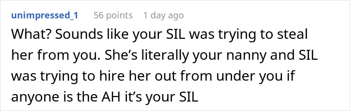 Woman Is Stunned As SIL Goes Negotiating With Nanny Behind Her Back But Gets Outbid Woman Is Stunned As SIL Goes Negotiating With Nanny Behind Her Back But Gets Outbid