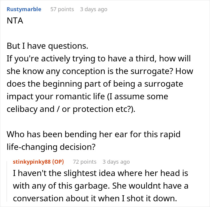Man Doesn’t Want To Take Care Of Wife While She’s Pregnant With A Surrogate Baby She Applied For Man Doesn’t Want To Take Care Of Wife While She’s Pregnant With A Surrogate Baby She Applied For