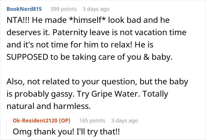 Instead Of Helping Wife, Guy Relaxes During 6-Week Paternity Leave, Gets Mad When Wife Blacks Out Instead Of Helping Wife, Guy Relaxes During 6-Week Paternity Leave, Gets Mad When Wife Blacks Out