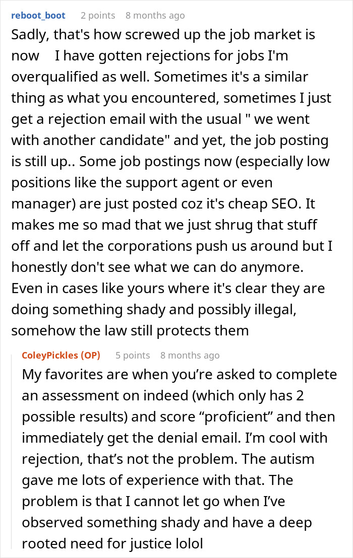 Woman Gets Rejected From Job Application After The First Question, Decides To Test The Process