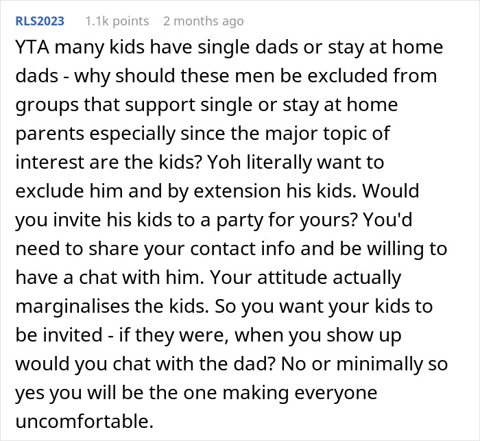 Mom Says She's Uncomfortable With Single Dad Being In Her Mom Group, So They Go On Without Her Mom Says She's Uncomfortable With Single Dad Being In Her Mom Group, So They Go On Without Her