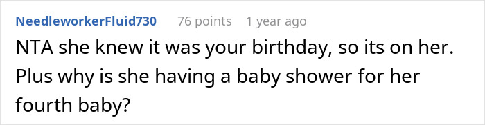 Woman Refuses To Cancel Her Birthday Plans To Attend Sister’s 4th Baby Shower, Gets Blocked Woman Refuses To Cancel Her Birthday Plans To Attend Sister’s 4th Baby Shower, Gets Blocked