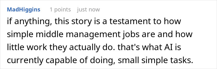 Middle Manager Thinks ChatGPT Can Replace Employees, Turns Out It Can Only Replace Him Middle Manager Thinks ChatGPT Can Replace Employees, Turns Out It Can Only Replace Him
