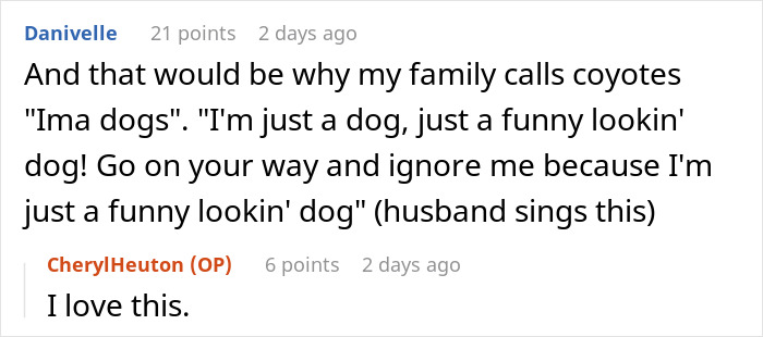 Woman Left Confused After Entitled Man Yells At Her To Put A Leash On Coyote Woman Left Confused After Entitled Man Yells At Her To Put A Leash On Coyote