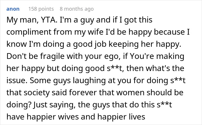 “House Husband” Feels Emasculated, Demands Wife Apologize Or He Won’t Do Any Housework “House Husband” Feels Emasculated, Demands Wife Apologize Or He Won’t Do Any Housework