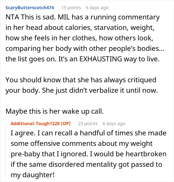 MIL Feels Entitled To Fat Shame DIL Who Just Gave Birth, It Backfires When She Stops Visiting