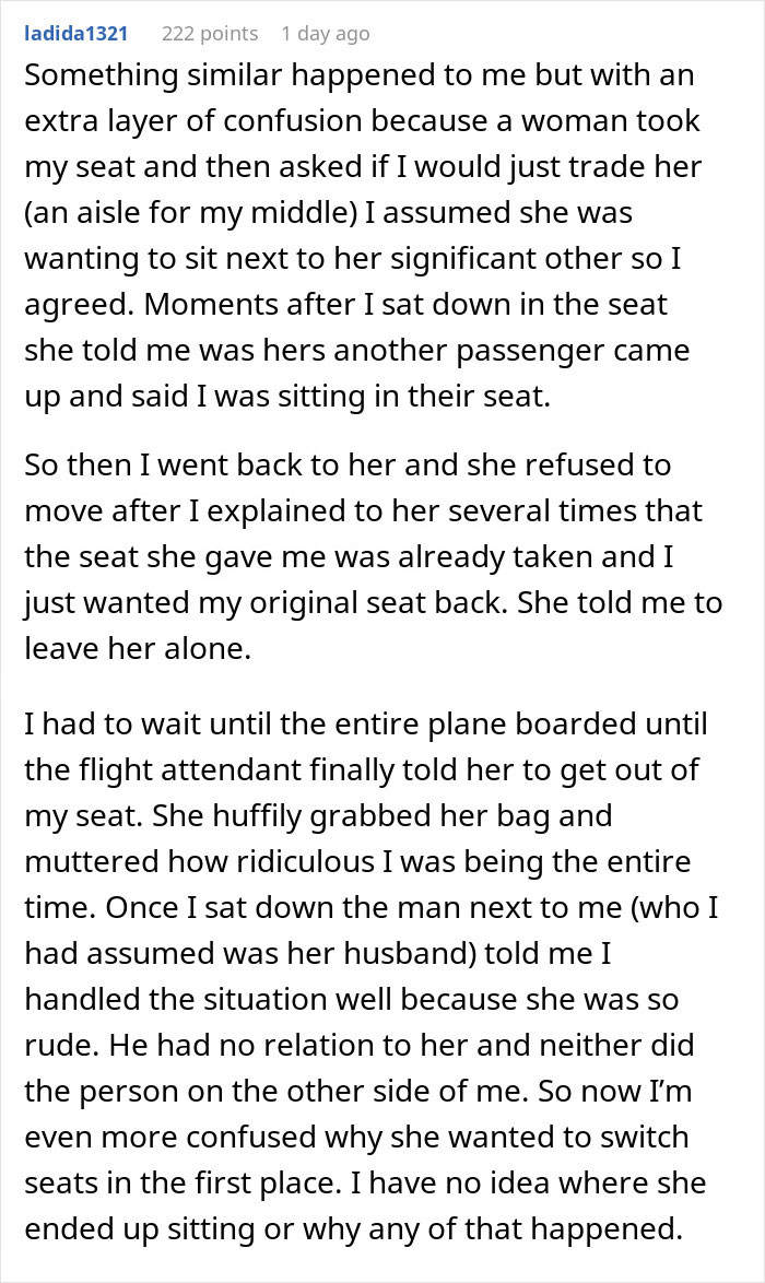 Woman Is Rude About Guy Being In Her Plane Seat, Gets Real Quiet After She's Asked To Move Woman Is Rude About Guy Being In Her Plane Seat, Gets Real Quiet After She's Asked To Move