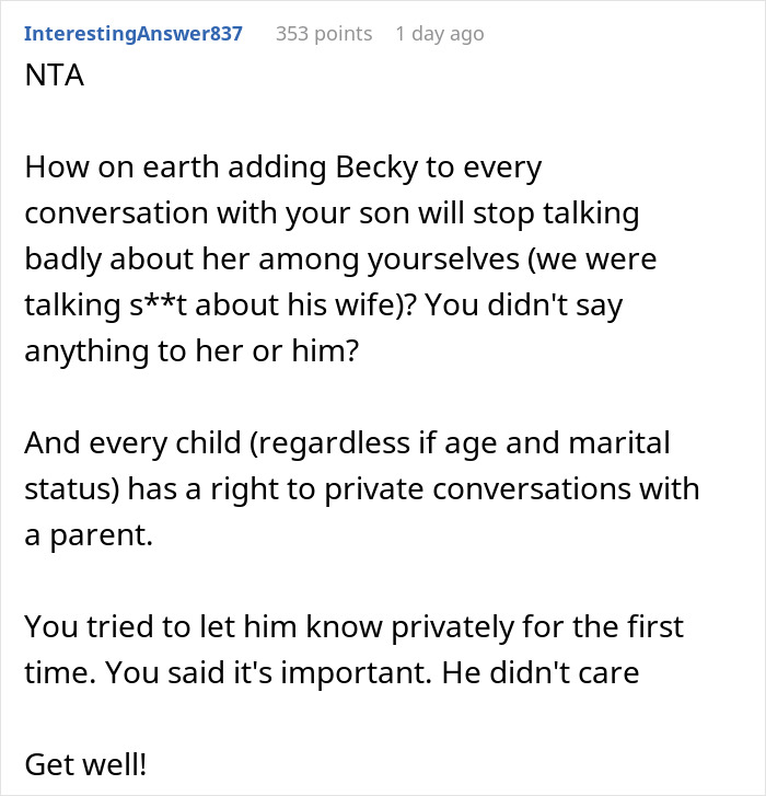 Son Says He'll Only Talk To Mom When His Wife Is Around, Learns About Her Diagnosis From Instagram Son Says He'll Only Talk To Mom When His Wife Is Around, Learns About Her Diagnosis From Instagram