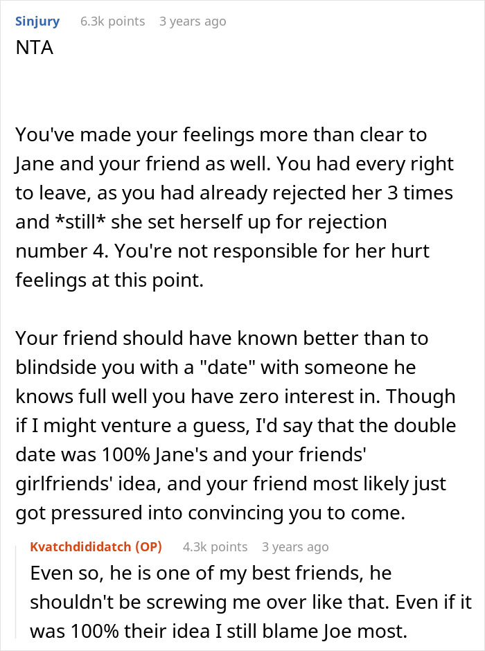 Guy Walks Out Of Blind Date When Friends Try To Set Him Up With Obsessive Woman He’s Rejected Thrice Guy Walks Out Of Blind Date When Friends Try To Set Him Up With Obsessive Woman He’s Rejected Thrice