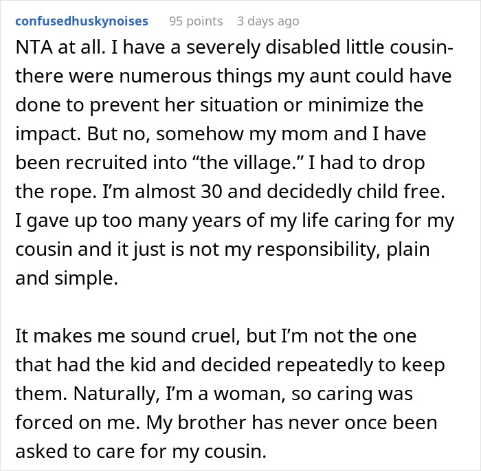 Son Infuriates Parents By Telling Them He Won't Be A Carer For His Two Disabled Siblings Son Infuriates Parents By Telling Them He Won't Be A Carer For His Two Disabled Siblings