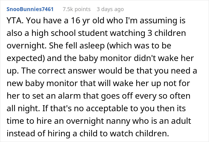“You Get What You Pay For”: Dad Dragged For Expecting A 16 Y.O. Babysitter To Be Awake All Night “You Get What You Pay For”: Dad Dragged For Expecting A 16 Y.O. Babysitter To Be Awake All Night