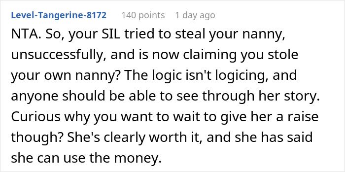Woman Is Stunned As SIL Goes Negotiating With Nanny Behind Her Back But Gets Outbid Woman Is Stunned As SIL Goes Negotiating With Nanny Behind Her Back But Gets Outbid