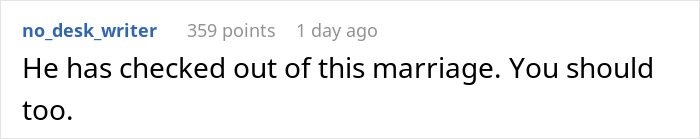 Comment about ignorant husband's impact on marriage. Comment about ignorant husband's impact on marriage.