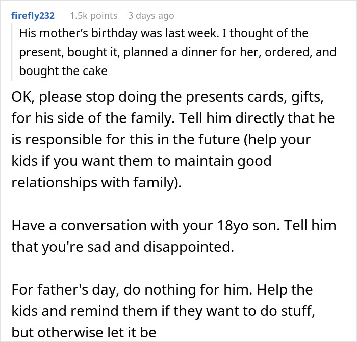 Text conversation about husband forgetting Mother's Day, advice on handling situation. Text conversation about husband forgetting Mother's Day, advice on handling situation.