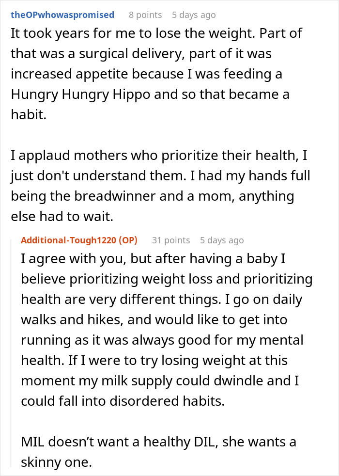 MIL Feels Entitled To Fat Shame DIL Who Just Gave Birth, It Backfires When She Stops Visiting