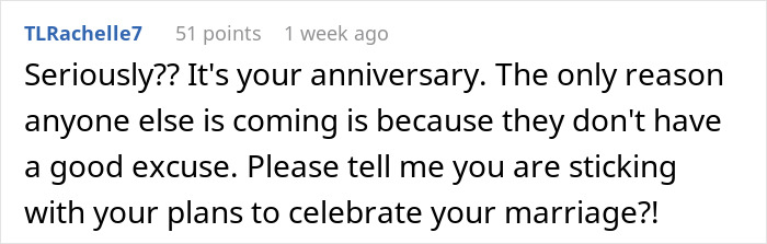 MIL Tries To Guilt-Trip Couple Into Spending Their Anniversary Doing Yard Work For Her, Fails MIL Tries To Guilt-Trip Couple Into Spending Their Anniversary Doing Yard Work For Her, Fails