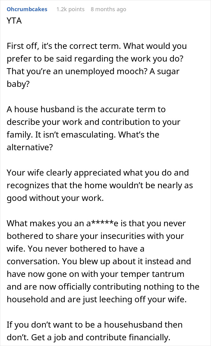 “House Husband” Feels Emasculated, Demands Wife Apologize Or He Won’t Do Any Housework “House Husband” Feels Emasculated, Demands Wife Apologize Or He Won’t Do Any Housework