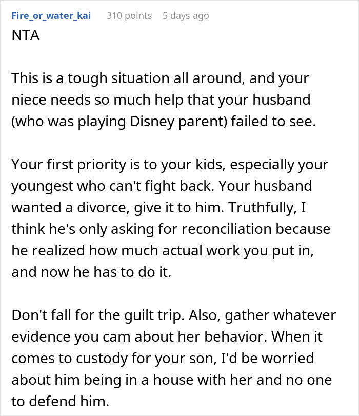 Guy Threatens Divorce Over Wife Wanting To Kick Out His Abusive Niece, She Agrees On The Spot Guy Threatens Divorce Over Wife Wanting To Kick Out His Abusive Niece, She Agrees On The Spot
