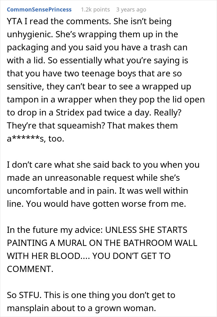 Man Gets Owned By Wife And Stepdaughter After He Complains About Menstrual Products Man Gets Owned By Wife And Stepdaughter After He Complains About Menstrual Products