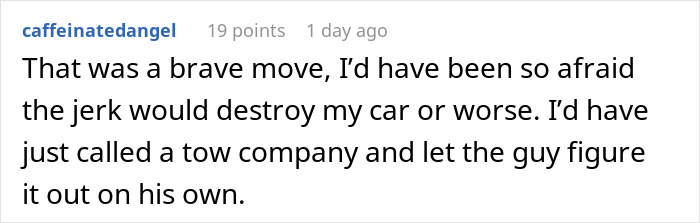 Entitled Man Parks In A Private Lot, Resident Comes Back To No Spaces Left And Executes Karma Entitled Man Parks In A Private Lot, Resident Comes Back To No Spaces Left And Executes Karma