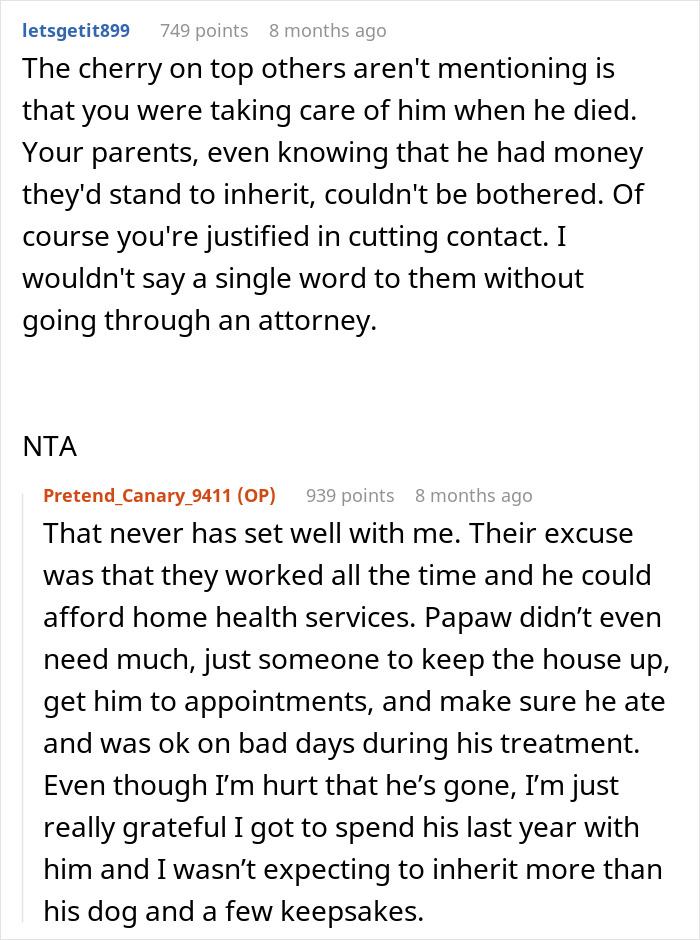 "The Will Is Pretty Airtight": Woman Refuses To Share Inheritance With Family Who Betrayed Her "The Will Is Pretty Airtight": Woman Refuses To Share Inheritance With Family Who Betrayed Her