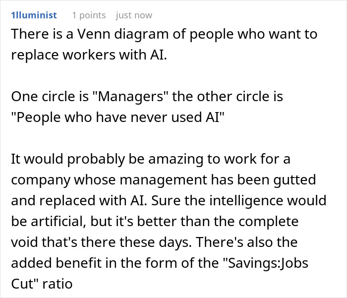Middle Manager Thinks ChatGPT Can Replace Employees, Turns Out It Can Only Replace Him Middle Manager Thinks ChatGPT Can Replace Employees, Turns Out It Can Only Replace Him