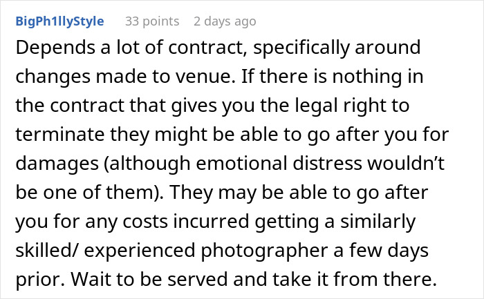 "They Want To Sue Me Now": Photographer Doesn't Show Up To Wedding "They Want To Sue Me Now": Photographer Doesn't Show Up To Wedding