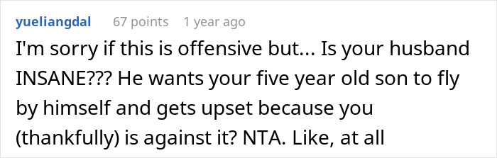 Dad Thinks 13+ Hour Flight Is Okay For 5YO To Manage Alone, Shocked Wife Insists He Accompany Kid Dad Thinks 13+ Hour Flight Is Okay For 5YO To Manage Alone, Shocked Wife Insists He Accompany Kid