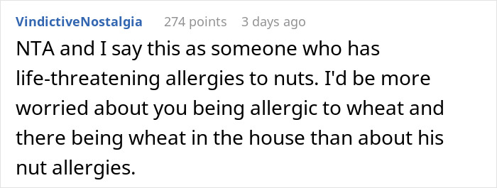 Man Puts Friend's Food Allergies Above Spouse's, So They Refuse To Get Rid Of Allergens At Home Man Puts Friend's Food Allergies Above Spouse's, So They Refuse To Get Rid Of Allergens At Home