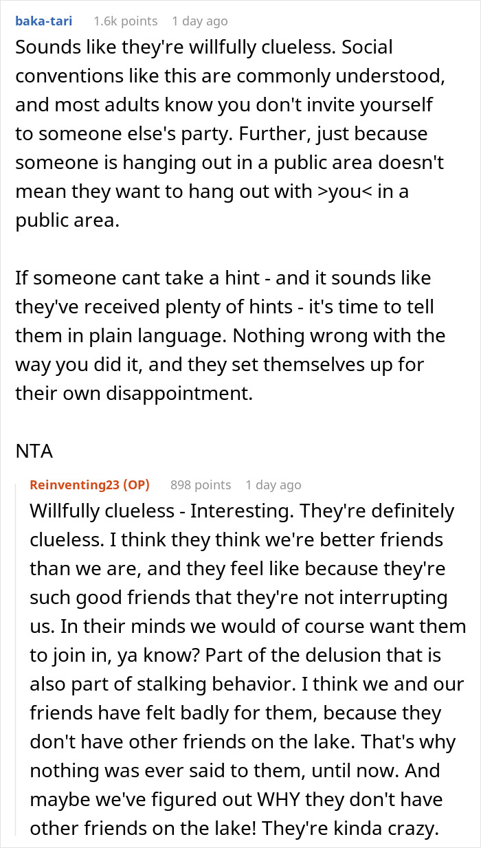 Lake Neighbors Keep Showing Up Uninvited, Woman Finally Loses It, Gets Called Rude Lake Neighbors Keep Showing Up Uninvited, Woman Finally Loses It, Gets Called Rude
