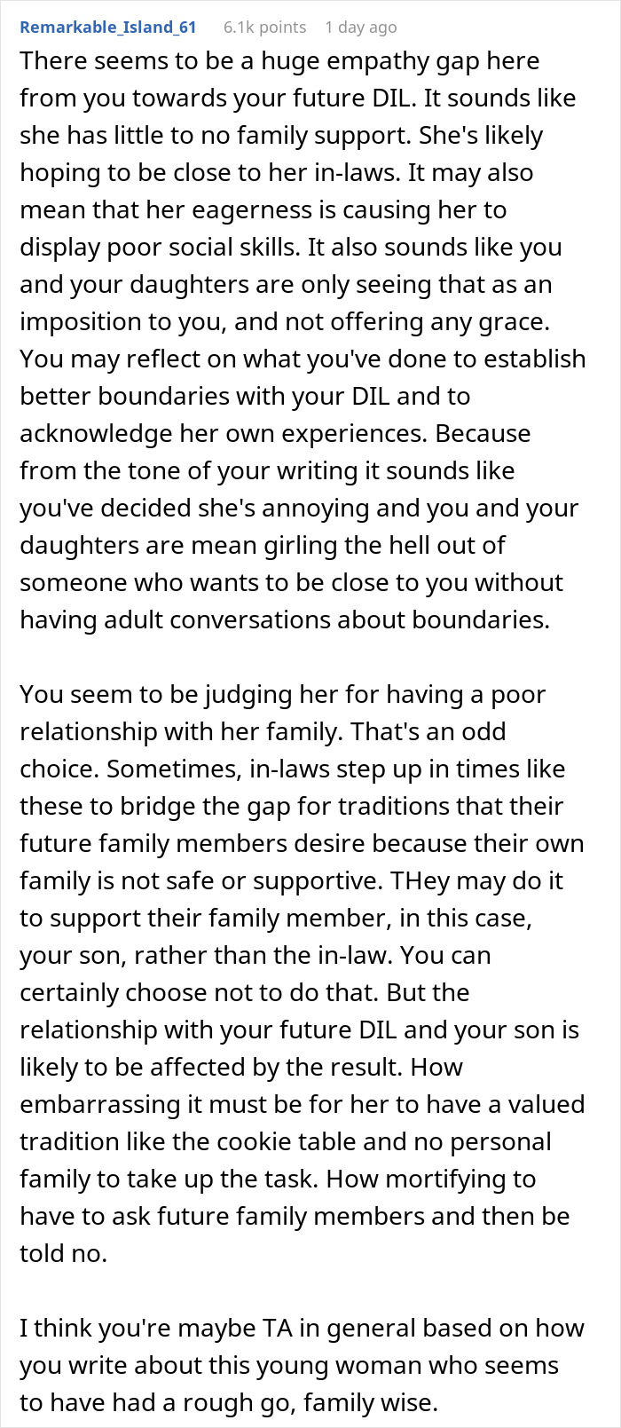 Woman Makes DIL Cry By Refusing To Bake Over 1,000 Cookies For Her Wedding Woman Makes DIL Cry By Refusing To Bake Over 1,000 Cookies For Her Wedding
